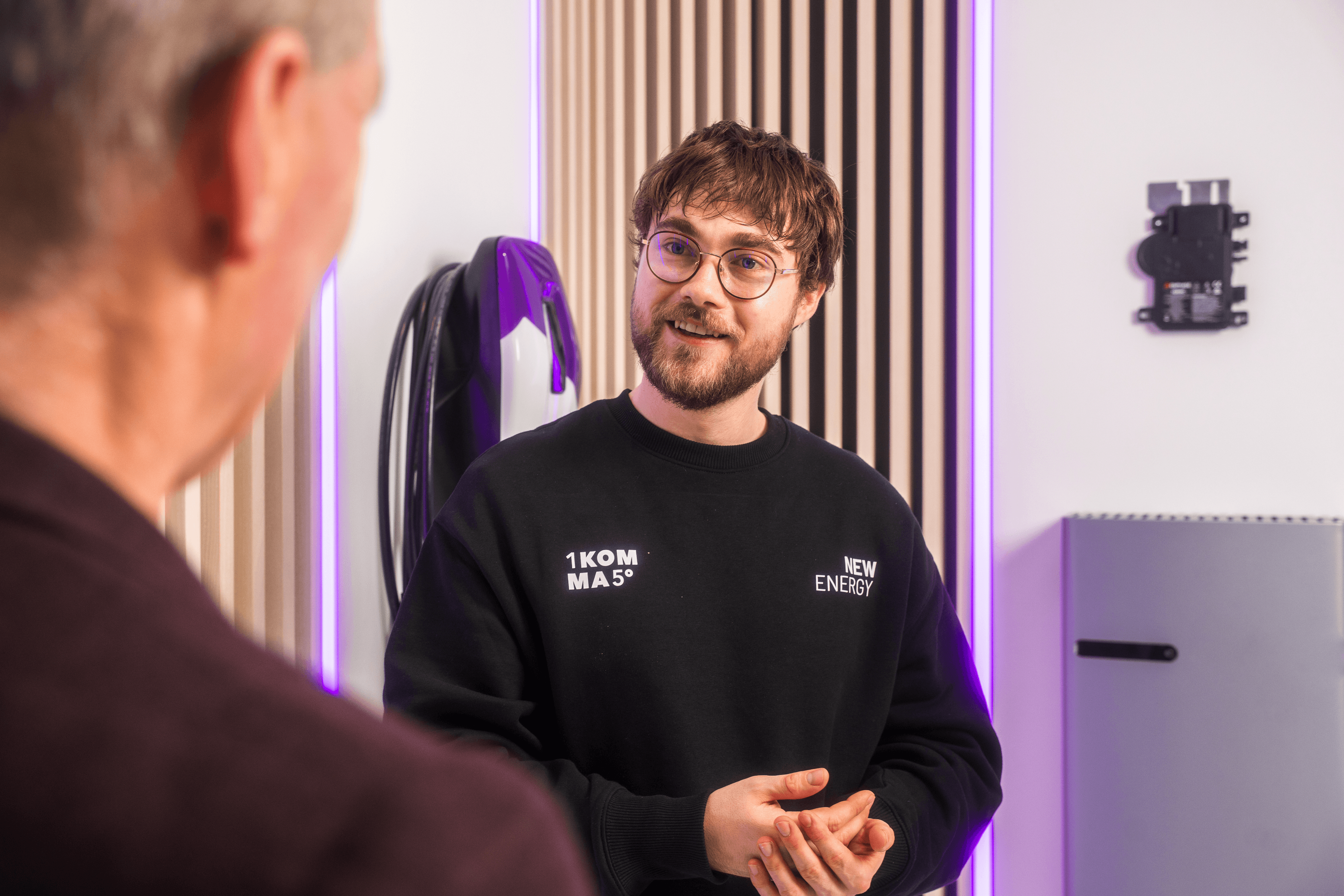 1KOMMA5 energirådgiver i showroom